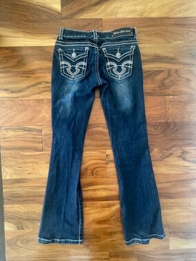 Y2K Miss Chic Embellished Low Rise Flare Jeans